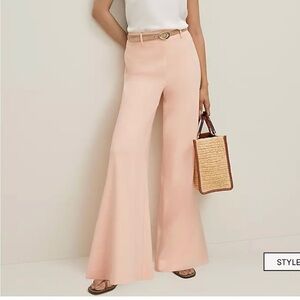 Ann Taylor Soft Pink Wide-Leg Pants